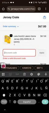 10CIFU coupon verification screenshot
