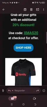 Xmas20 coupon verification screenshot