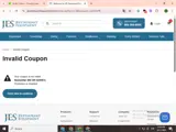 Jes Restaurant Equipment coupon verification screenshot
