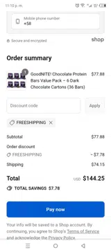 FREESHIPPING coupon verification screenshot
