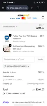 JS-SHARITCOLMENARES coupon verification screenshot