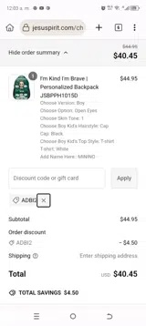 ADBI2 coupon verification screenshot