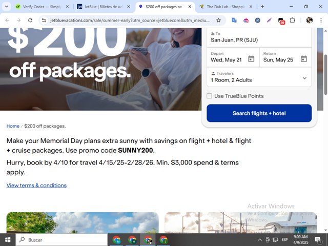 JetBlue Promo Codes (4 Verified) - $200 Off w/Code May 2025