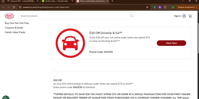 Jewel Osco checkout page showing Jewel Osco promo code box | Screenshot taken by SimplyCodes community member on Jun 4, 2025