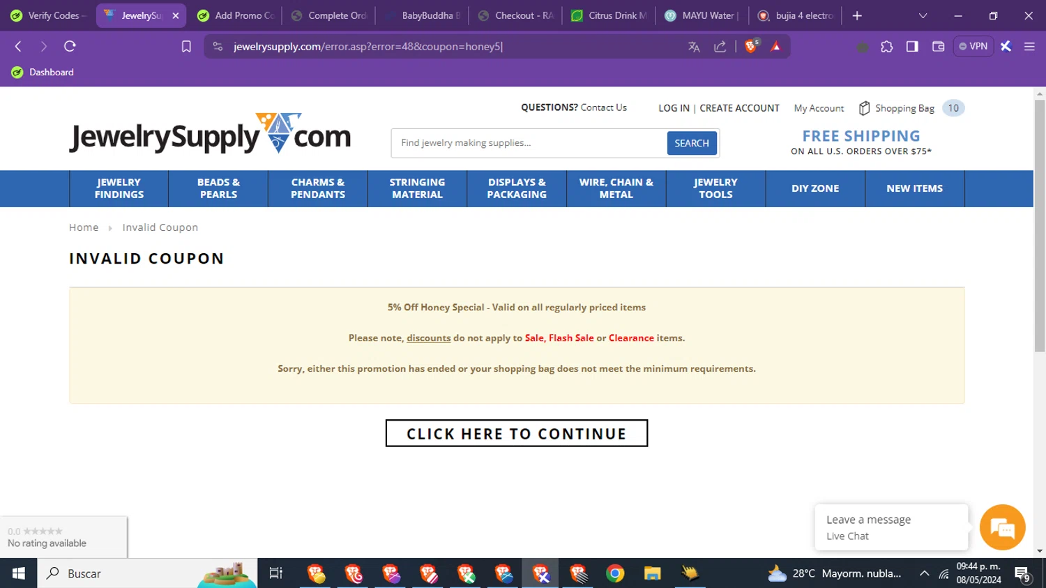 how to use Jewelry Supply coupons