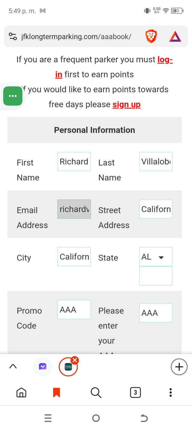 JFK Long Term Parking checkout page showing JFK Long Term Parking promo code box | Screenshot taken by SimplyCodes community member on Mar 28, 2024