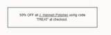 J. Hannah coupon verification screenshot