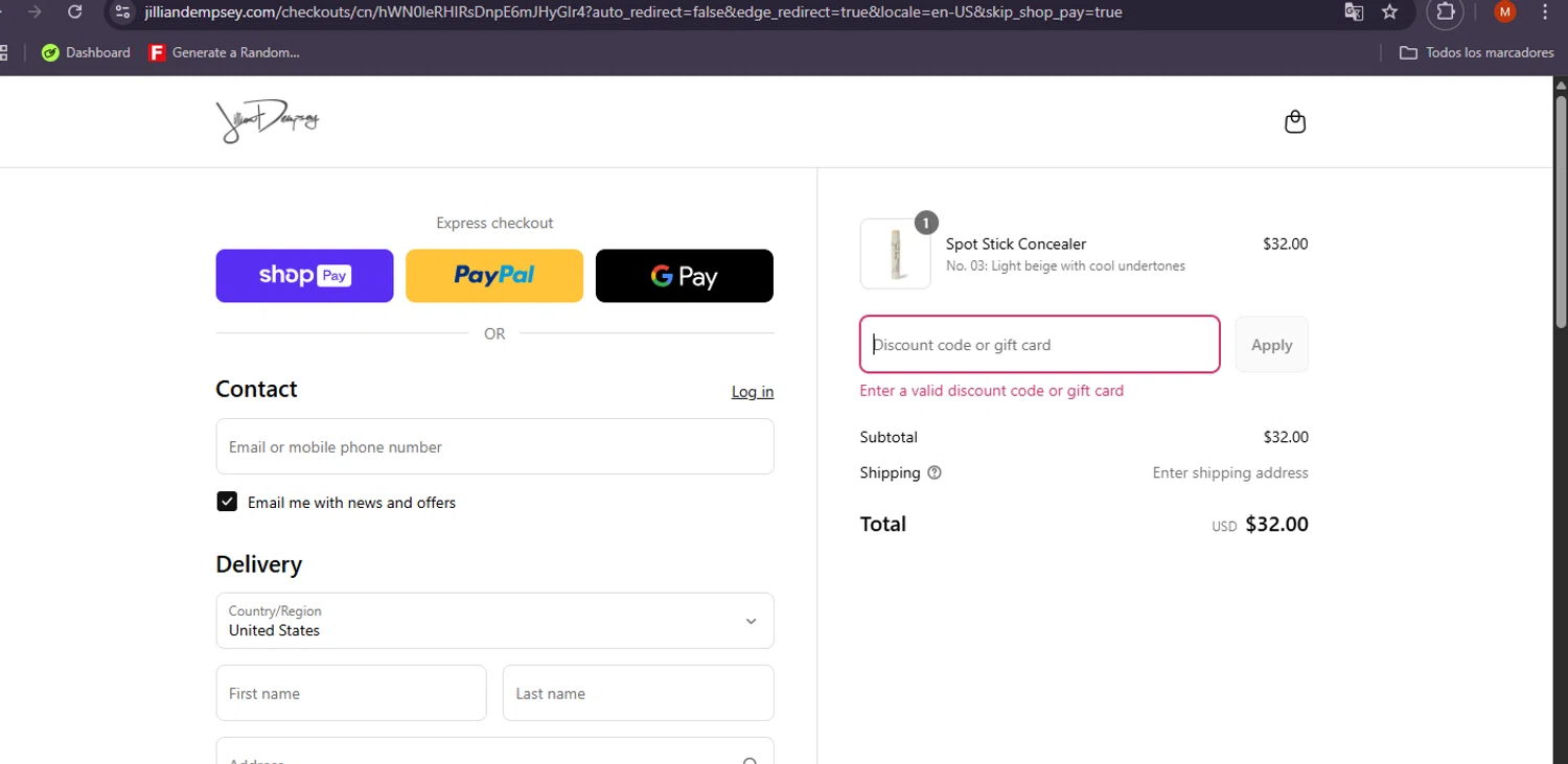 Jillian Dempsey discount code screenshot showing code Golden applied at Jillian Dempsey checkout page. Uploaded by SimplyCodes community member AurelioCasillas on Jul 18, 2025