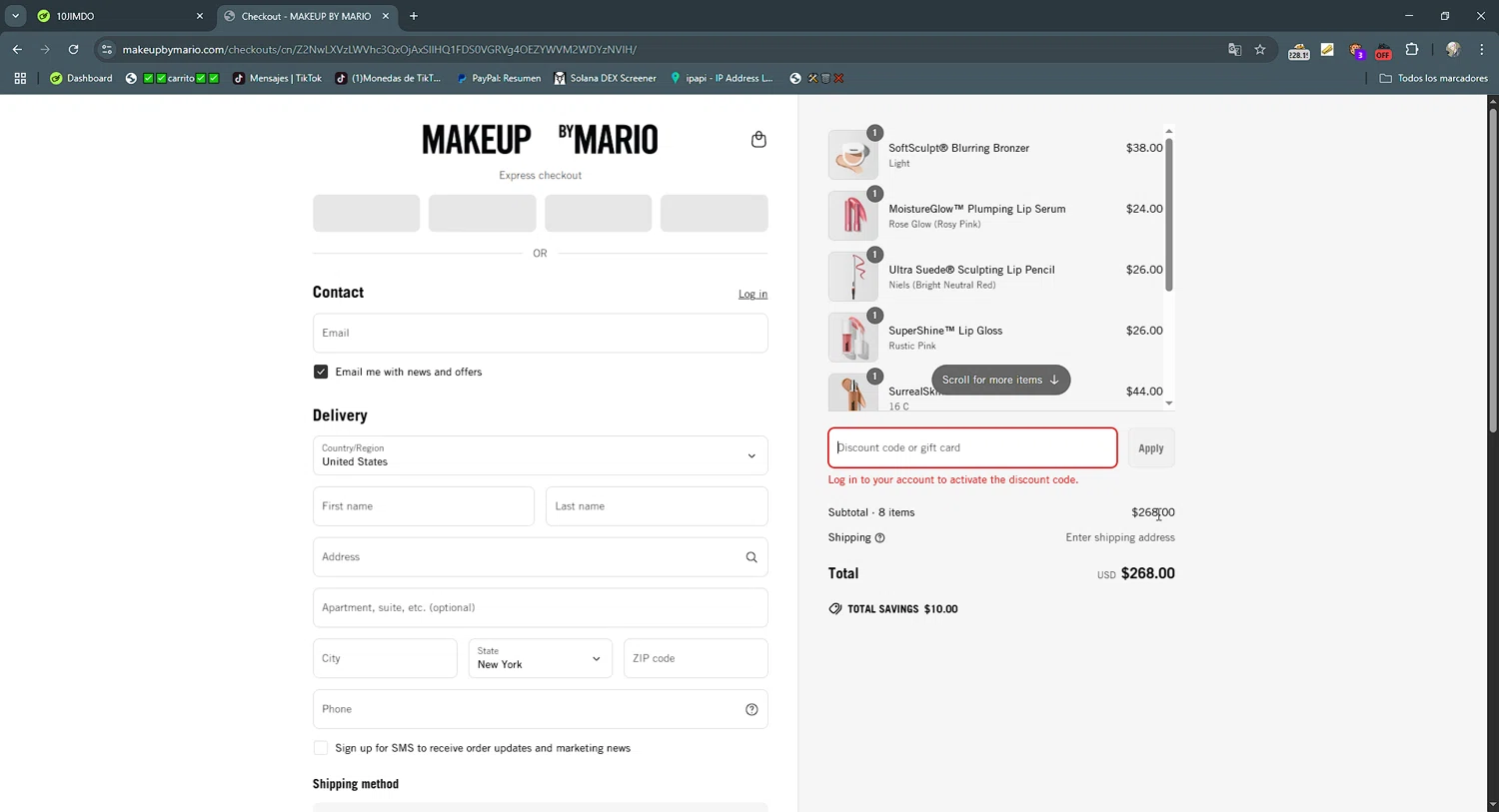 Jimdo promo code screenshot showing code 10JIMDO applied at Jimdo checkout page. Uploaded by SimplyCodes community member gribethr on Jun 24, 2025