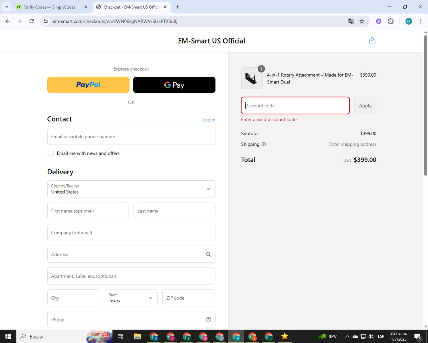Jimdo promo code screenshot showing code BITSUNDSO applied at Jimdo checkout page. Uploaded by SimplyCodes community member 00000006 on Jul 1, 2025