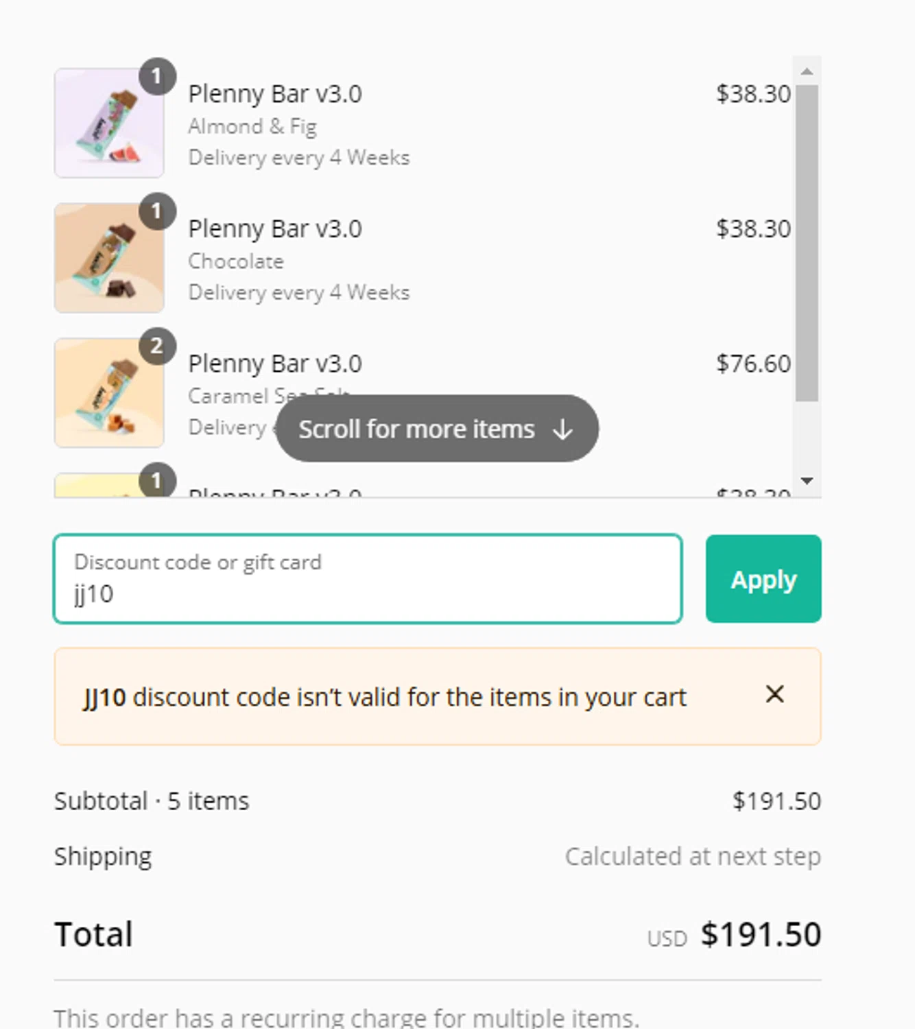 Jimmy Joy discount code screenshot showing code jj10 applied at Jimmy Joy checkout page. Uploaded by SimplyCodes community member RewardCurator5232 on Feb 10, 2025
