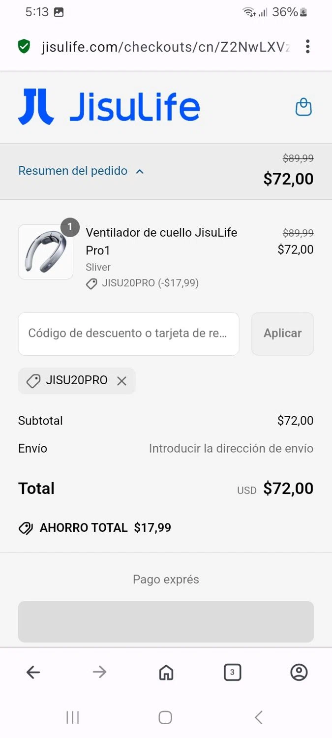 JISULIFE promo code screenshot showing code JISU20PRO applied at JISULIFE checkout page. Uploaded by SimplyCodes community member MoneyMaven5115 on May 25, 2025