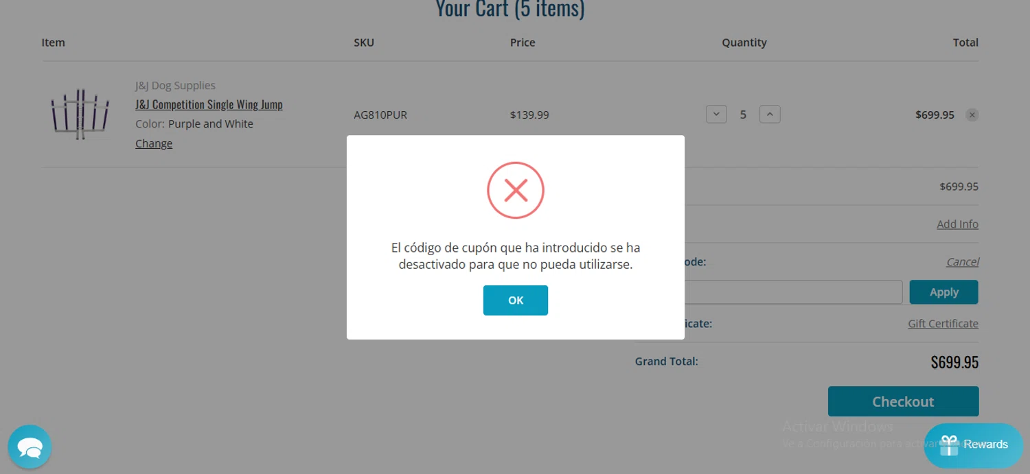J&J Dog Supplies promo code screenshot showing code 4x4SHP applied at J&J Dog Supplies checkout page. Uploaded by SimplyCodes community member CodeMaven3552 on Jul 10, 2025