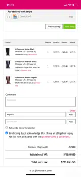 REGINA10 coupon verification screenshot