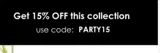 party15 coupon verification screenshot