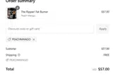 PEACHMANGO coupon verification screenshot