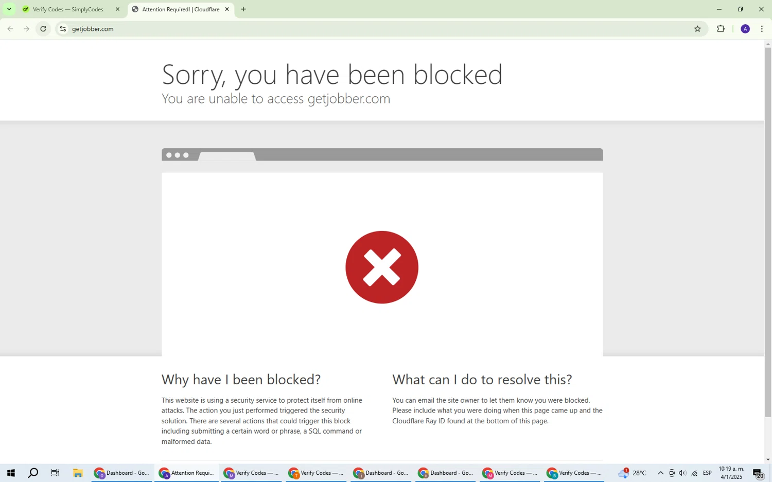Jobber promo code screenshot showing code CORRYMYERS278 applied at Jobber checkout page. Uploaded by SimplyCodes community member ThriftySentinel2853 on Jan 4, 2025