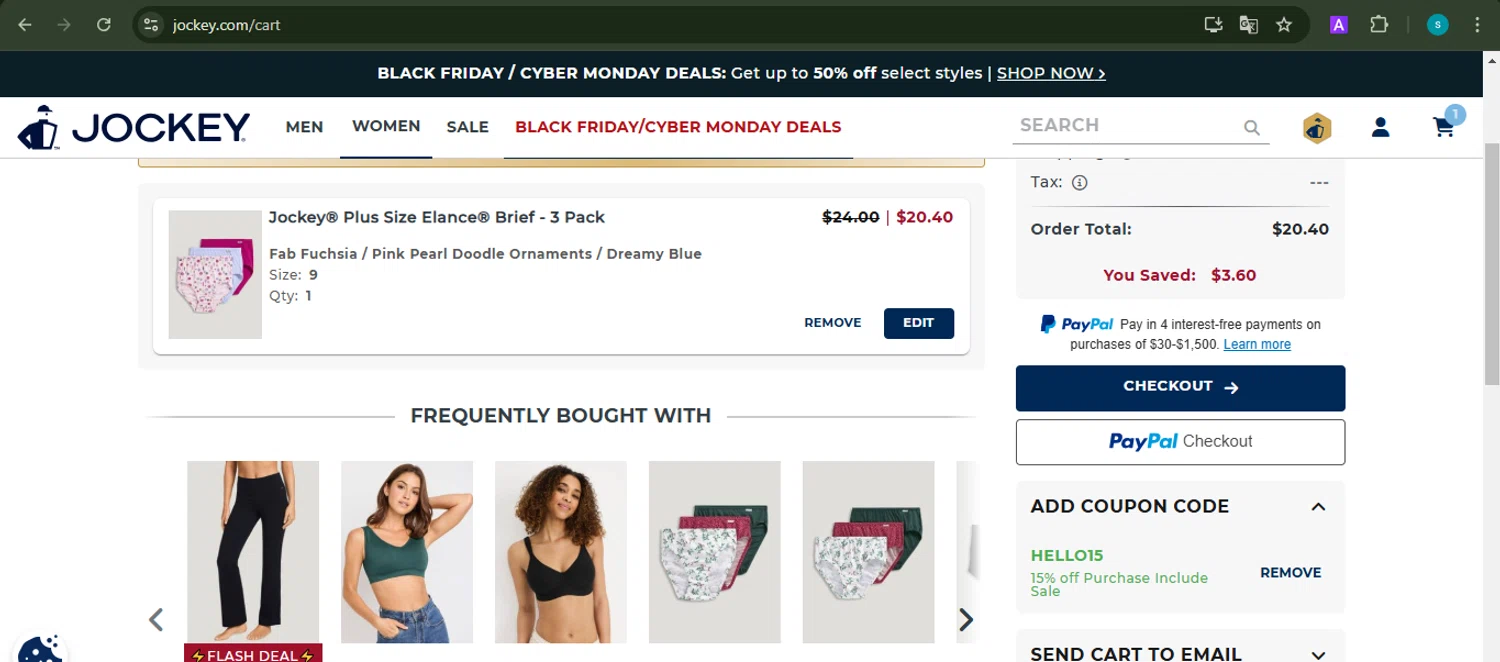 Jockey Coupon Codes & Cyber Monday 2024 Deals 30 Off