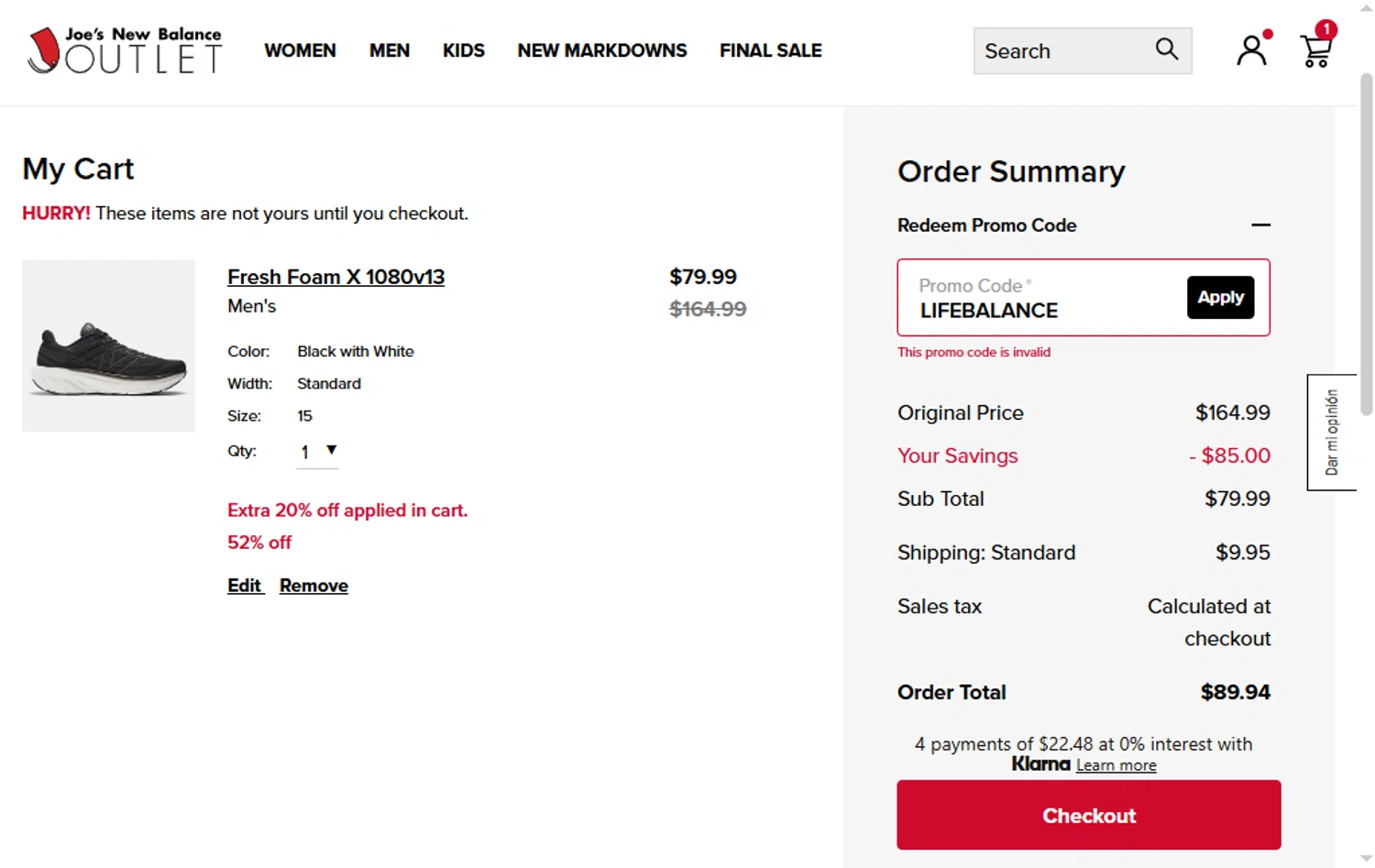 joes new balance promo code