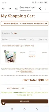 THANKYOU coupon verification screenshot