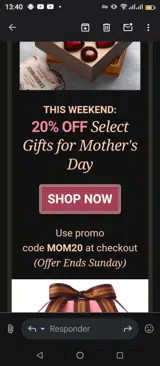 MOM20 coupon verification screenshot