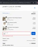 20% coupon verification screenshot