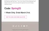 Spring25 coupon verification screenshot
