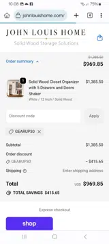 GEARUP30 coupon verification screenshot