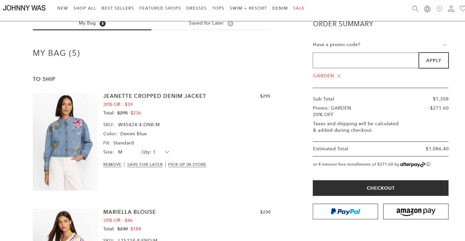 Johnny Was Promo Codes 30 Off October 2024