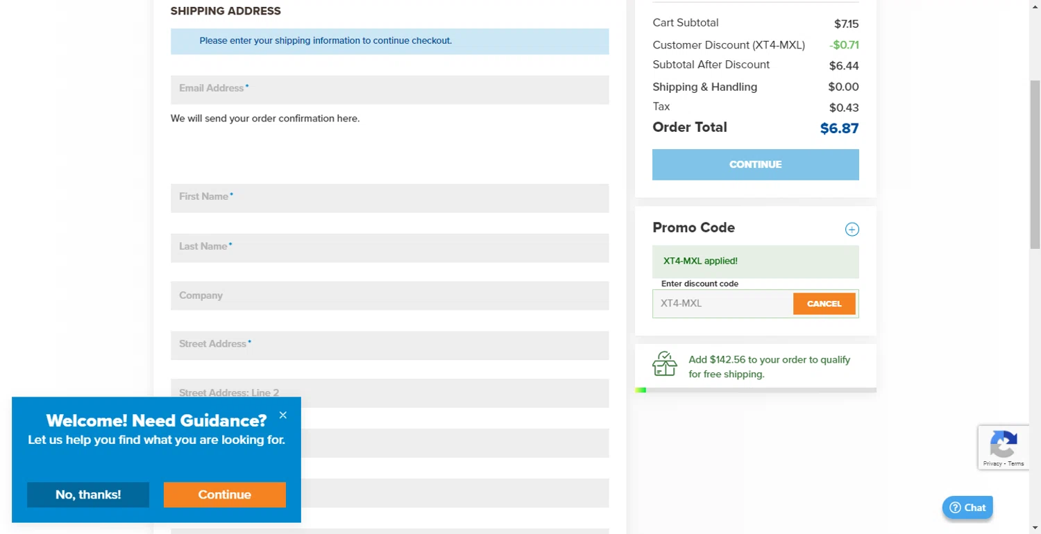 Johnson Plastics Plus promo code screenshot showing code XT4-MXL applied at Johnson Plastics Plus checkout page. Uploaded by SimplyCodes community member LlonardoLotes on Nov 6, 2025