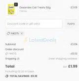 FIRST5 coupon verification screenshot