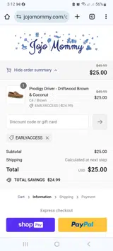 Jojo Mommy coupon verification screenshot