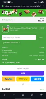 SWEETANDSPICY10 coupon verification screenshot
