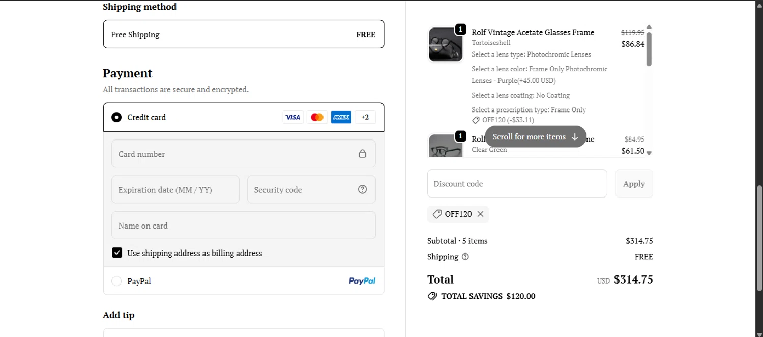 Jollynova discount code screenshot showing code OFF120 applied at Jollynova checkout page. Uploaded by SimplyCodes community member noworries on Nov 20, 2025