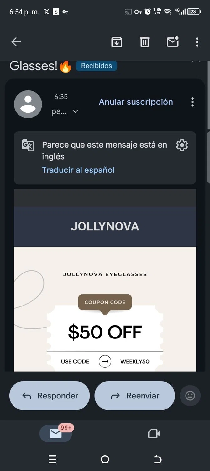 Jollynova discount code screenshot showing code Weekly50 applied at Jollynova checkout page. Uploaded by SimplyCodes community member kellymoreno on Jan 10, 2026