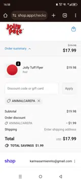 ANIMALCAREPA coupon verification screenshot