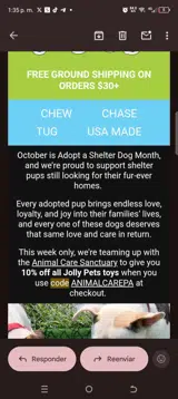 ANIMALCAREPA coupon verification screenshot