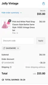 Savemore coupon verification screenshot
