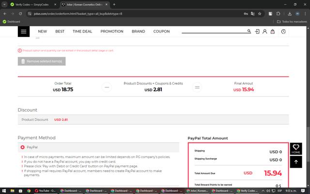 Jolse checkout page showing Jolse promo code box | Screenshot taken by SimplyCodes community member on Aug 13, 2024