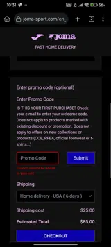 BACKTOSPORT coupon verification screenshot