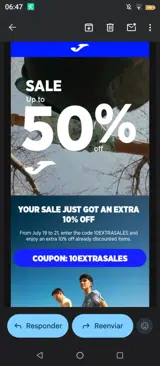 Joma coupon verification screenshot