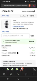 JomaDeals coupon verification screenshot