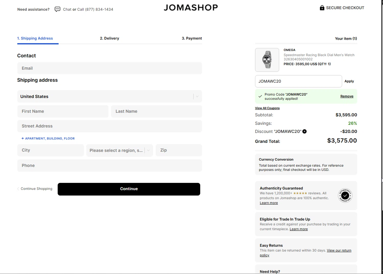 JomaShop coupon code screenshot showing code JOMAWC20 applied at JomaShop checkout page. Uploaded by SimplyCodes community member Heibk201 on Jul 22, 2025