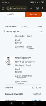 STAR300 coupon verification screenshot