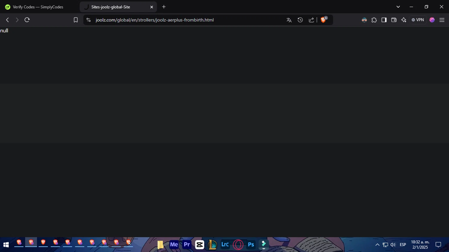 Joolz coupon code screenshot showing code BLACK25 applied at Joolz checkout page. Uploaded by SimplyCodes community member ValuePioneer5185 on Jan 2, 2025