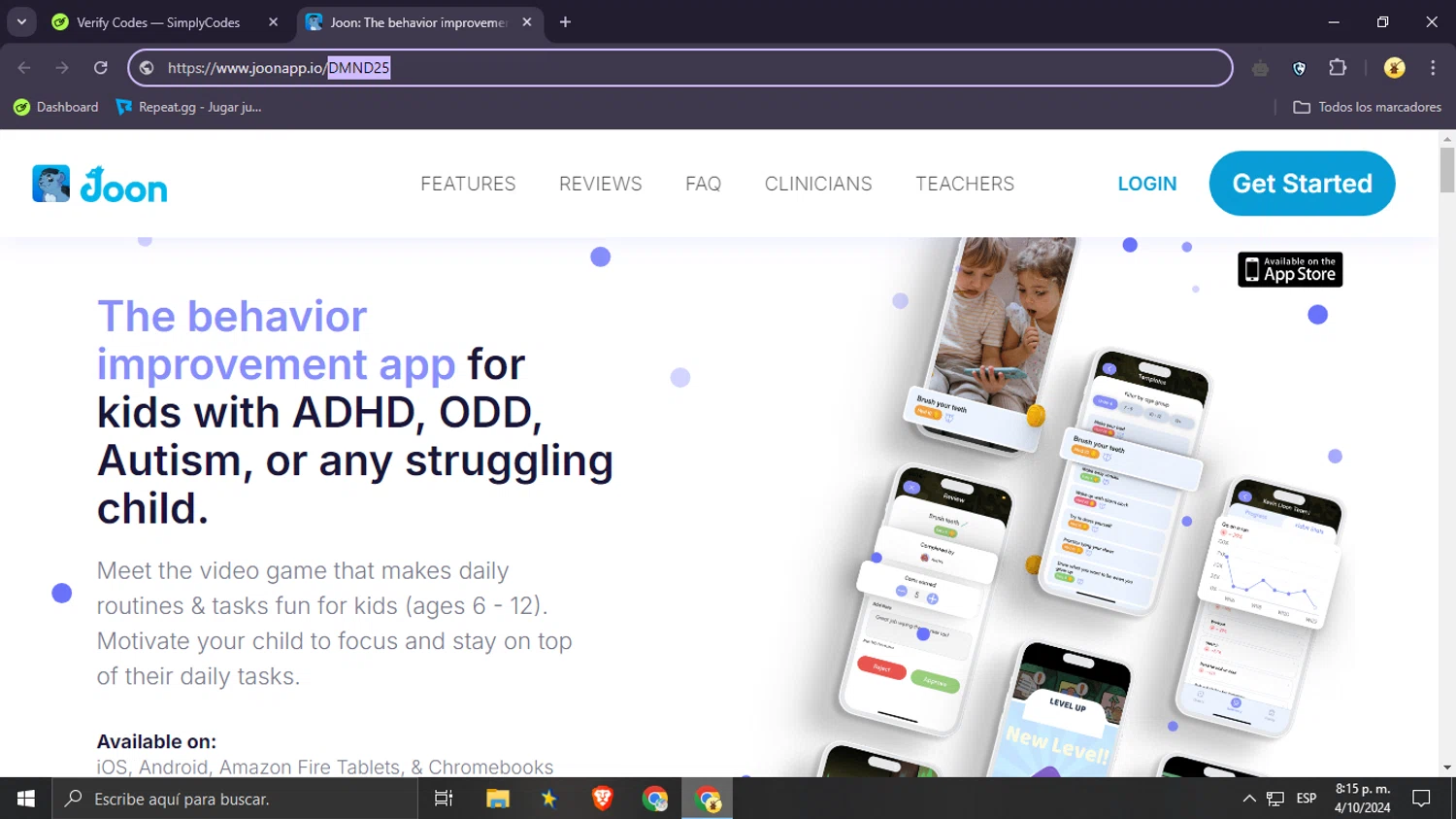 Joon App checkout page showing Joon App discount code box | Screenshot taken by SimplyCodes community member on Oct 5, 2024