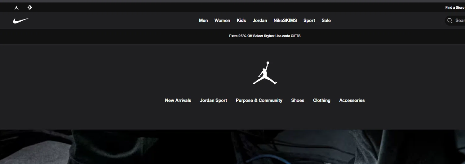 Jordan promo code screenshot showing code GIFTS applied at Jordan checkout page. Uploaded by SimplyCodes community member DORIANGEL on Dec 8, 2025