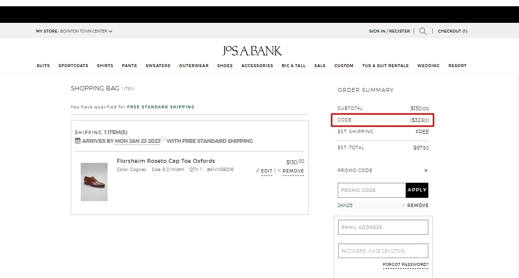 Jos. A. Bank Promo Codes 25 Off August 2024