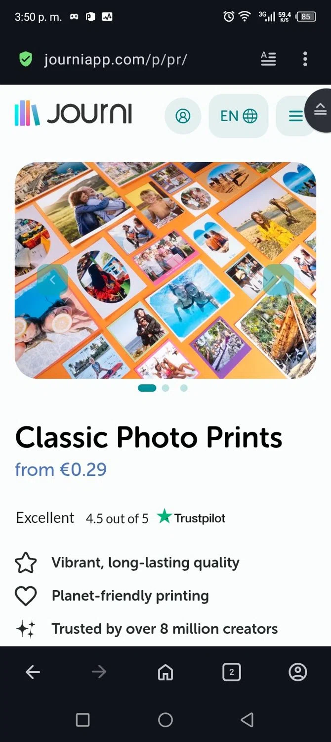 Journi discount code screenshot showing code WELCOME20 applied at Journi checkout page. Uploaded by SimplyCodes community member CARLOSSLIM on Oct 11, 2025