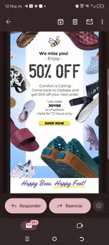Joybees Footwear coupon verification screenshot